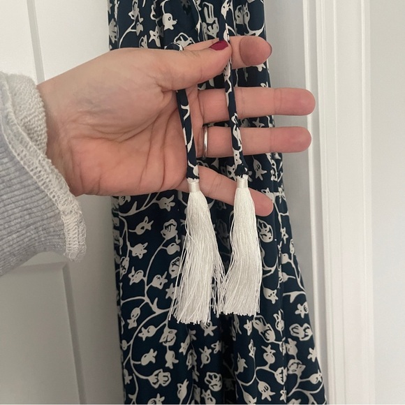 Natalie Martin Marlien Maxi Silk Dress Pomegranate Indigo - Picture 4 of 7